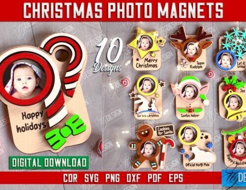 Paquete De Imanes Con Fotos Navidenas Creativo Digital